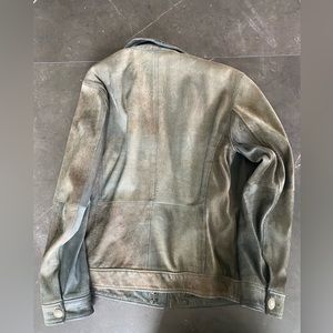 Lambskin laser cut leather jacket from John Varvatos.